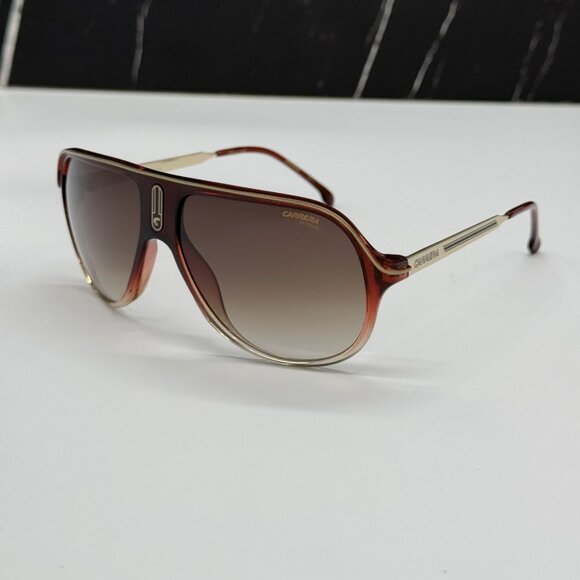 NEW CARRERA SAFARIN65/N 07W5 SUNGLASSES MEN AVIATOR BROWN EYEWEAR - Picture 5 of 9